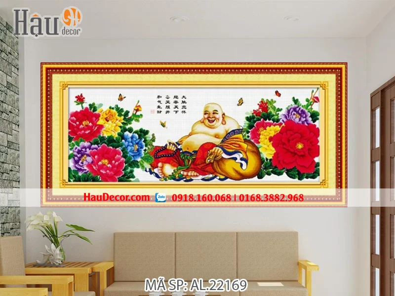 Kit tranh thêu chữ thập Phật Di Lặc AL.22169