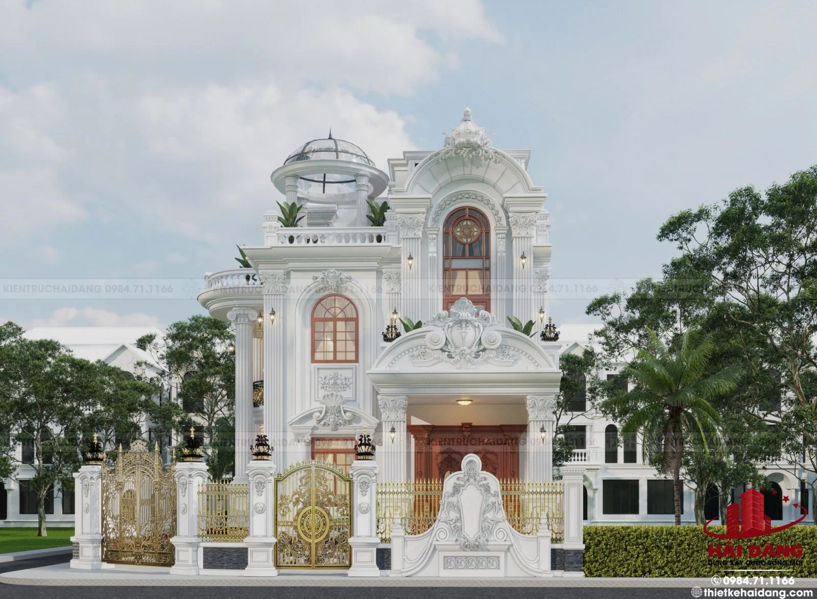 CHIÊM NGƯỠNG BIỆT THỰ 2 TẦNG 1 TUM TÂN CỔ ĐIỂN TẠI HÀ NAM | Tư Vấn thiết kế và thi công trọn gói các công trình tại các tỉnh miền bắc - Hải Đăng