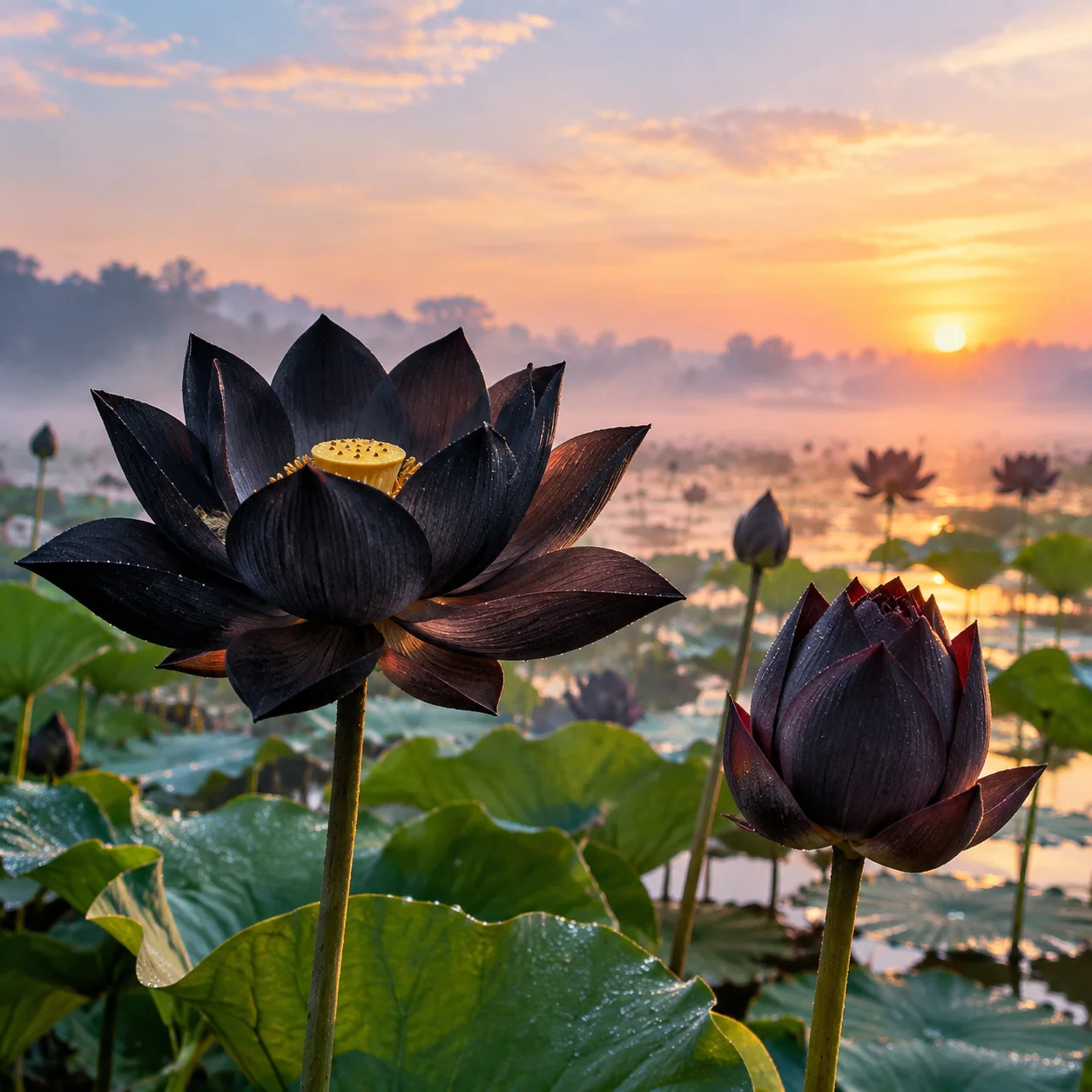 Tuyển chọn ảnh hoa sen đen — hình 21