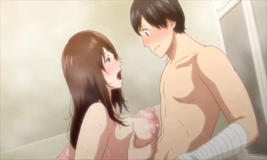 Cảnh phim sex anime hay với cặp đôi trong phòng tắm