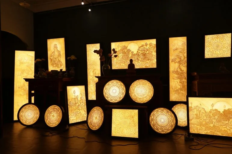 Showroom trưng bày trúc chỉ tại Tận Tâm