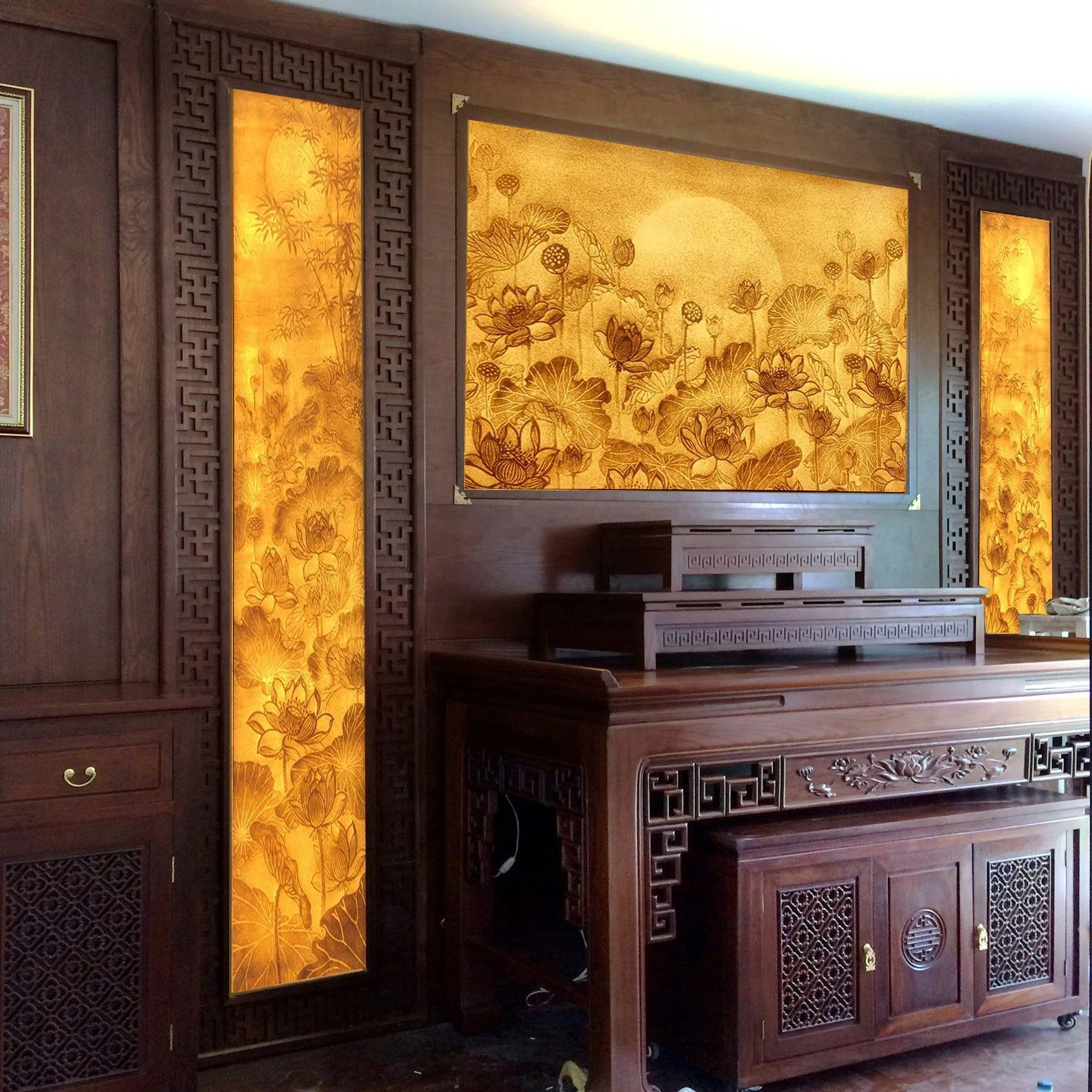 Tranh Trúc Chỉ Phòng Thờ 22 - Bàn Thờ Hoa Tiên