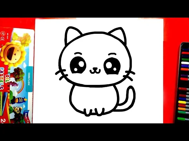 Vẽ con mèo cute | Cách vẽ chú mèo siêu dễ thương - YouTube
