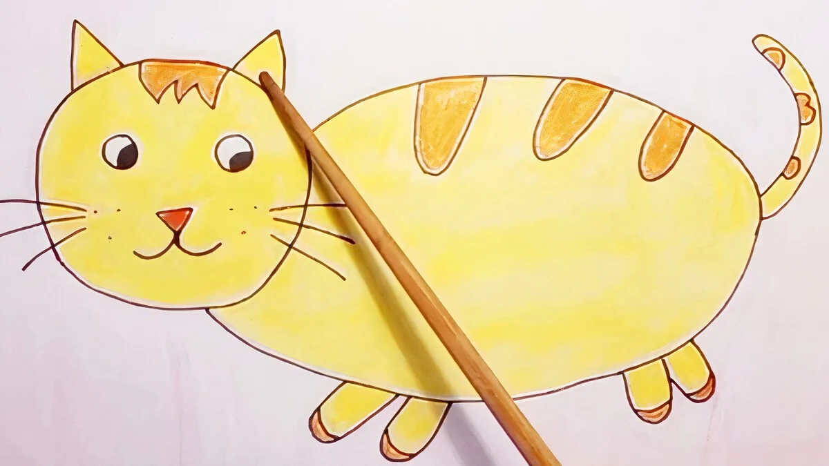 Cách vẽ con mèo cute đơn giản dễ làm cho bé (3)