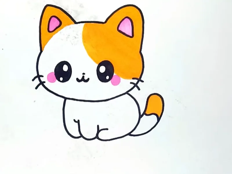Hướng dẫn cách vẽ mèo cute đơn giản cho bé - Artnam