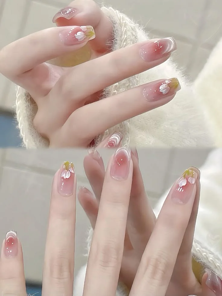 Mẫu nail mắt mèo ombre nổi bật | Móng tay hồng, Hoa tulip, Nail xinh