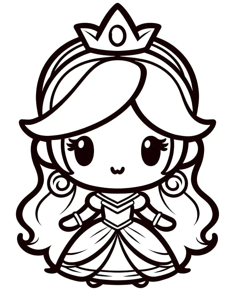 Tô màu Công Chúa Chibi Xinh - Trang Tô Màu Cho Bé
