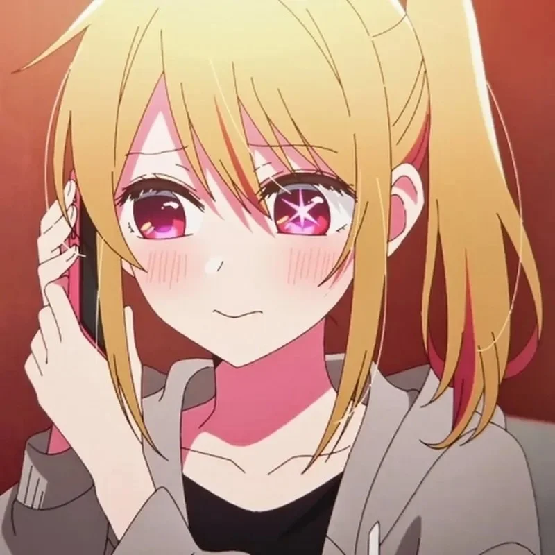 avt anime nữ tóc vàng mắt hồng