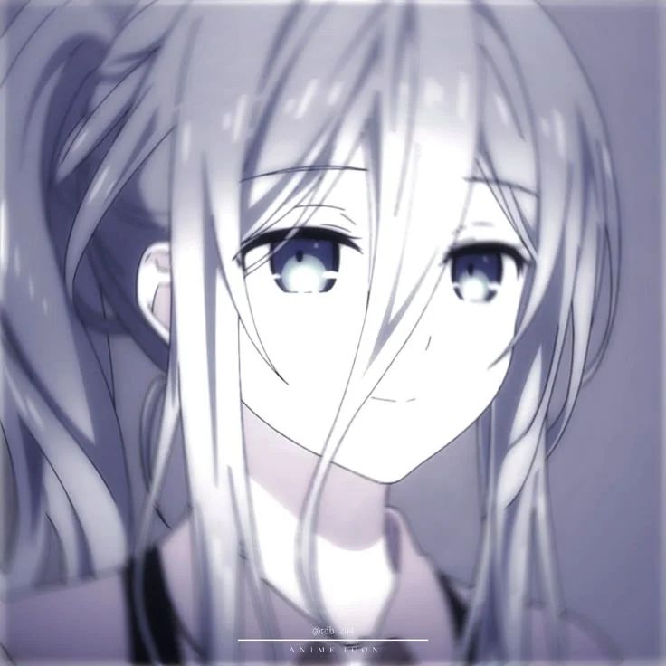 Anime Character with Long White Hair and Blue Eyes | Ảnh gái anime, Ảnh anime nữ,