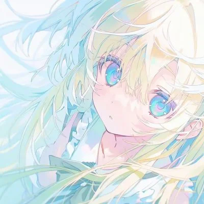 avt anime nữ mắt xanh lung linh