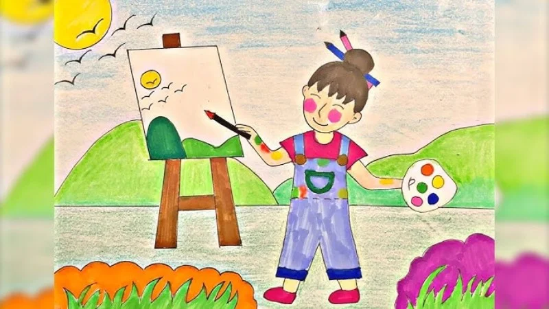 Chủ đề tranh “Nghề họa sĩ”. (Nguồn Internet)