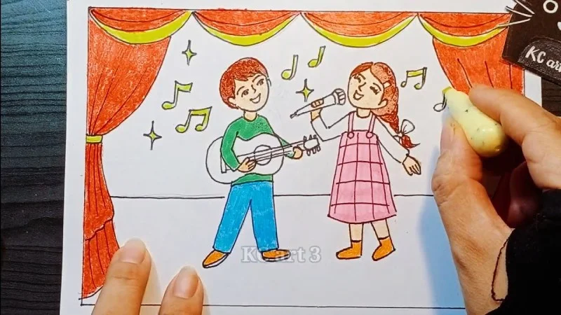 Chủ đề tranh “Nghề Ca sĩ”. (Nguồn Internet)