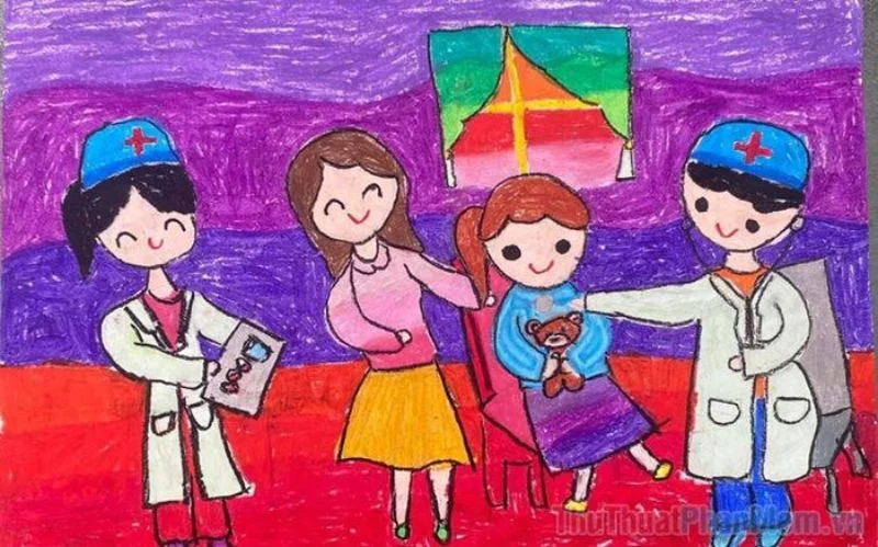 Chủ đề tranh “Nghề Bác Sĩ”. (Nguồn Internet)