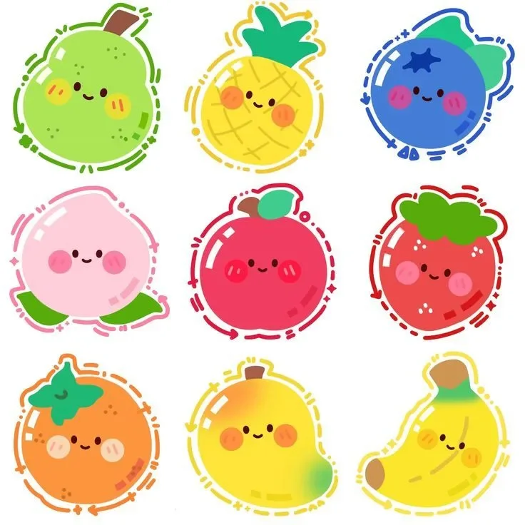 Hình vẽ trái cây cute dễ vẽ (2)