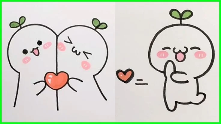 Học tập cách vẽ những hình ảnh cute đơn giản với các bước vẽ chi tiết từng nét chì