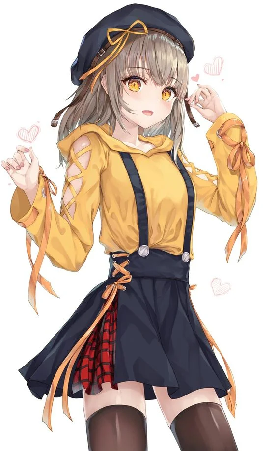 Hình ảnh cô gái anime ngây thơ trong sáng lạc quan trong tình yêu.
