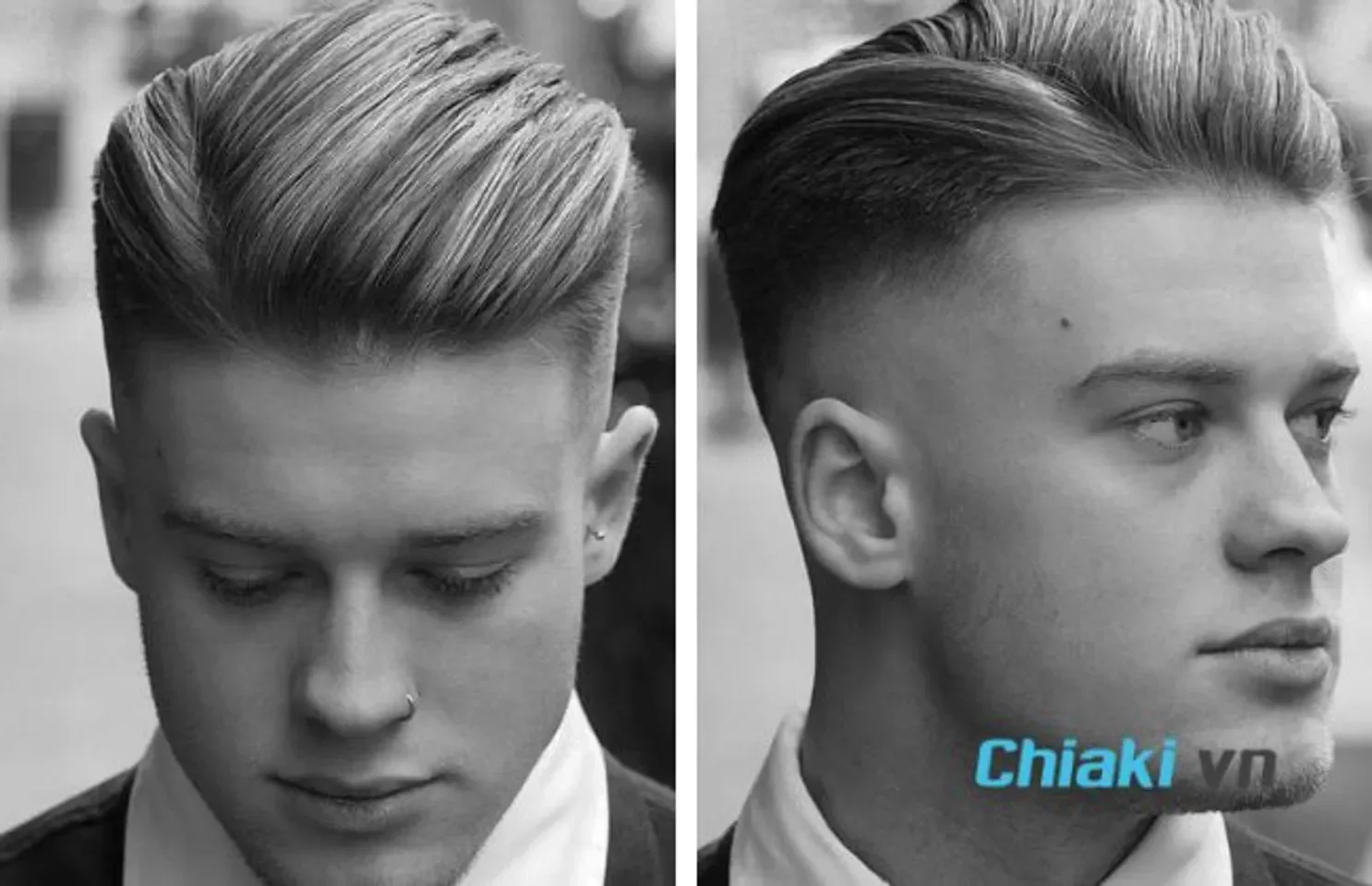 Mẫu kiểu tóc Ivy League nam tính với kỹ thuật fade sắc nét