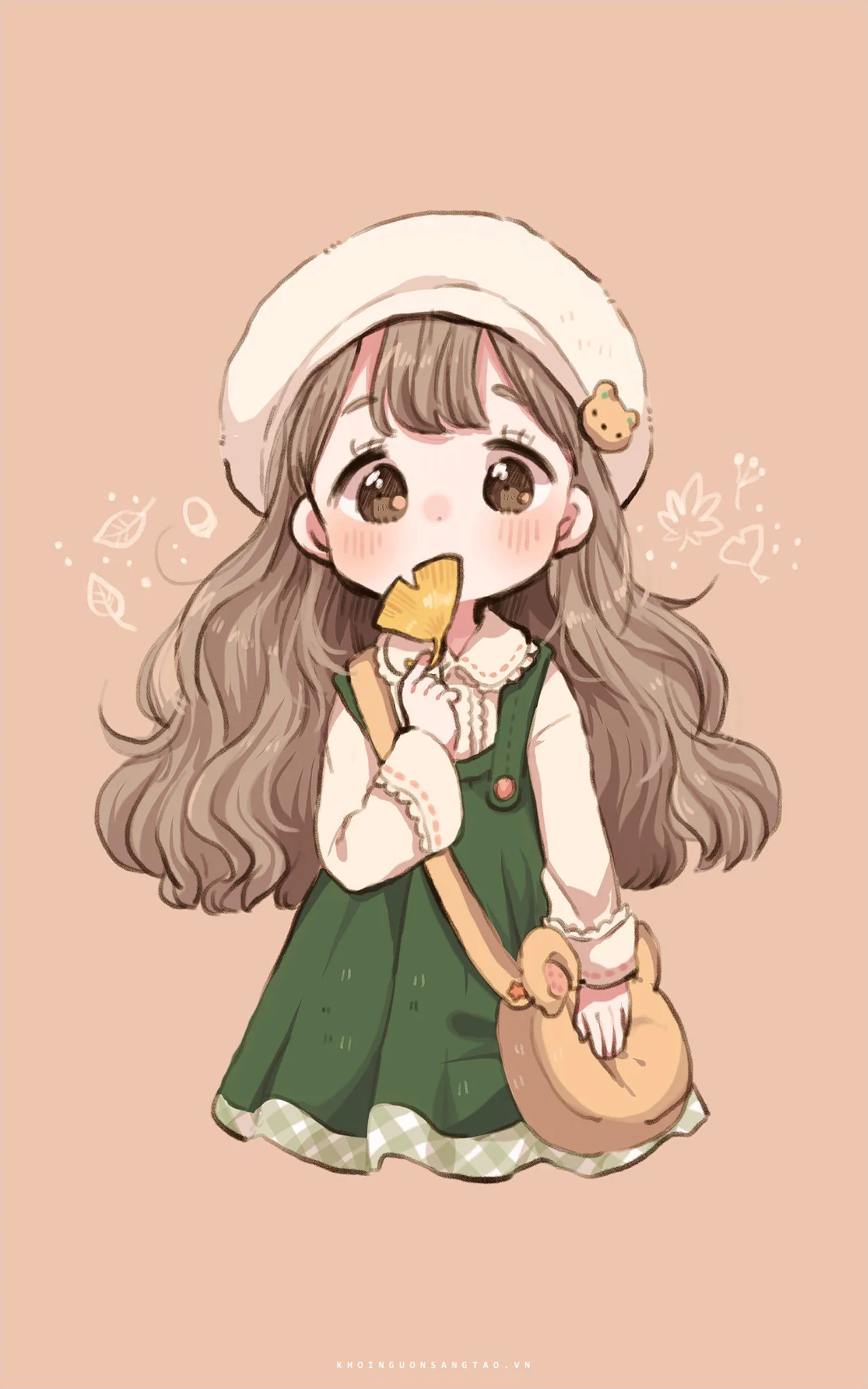 vẽ hình cute cô gái chibi phong cách nhẹ nhàng đáng yêu